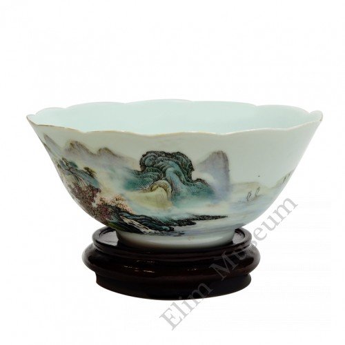 1203 A Dao-Guan period fencai landscape bowl 